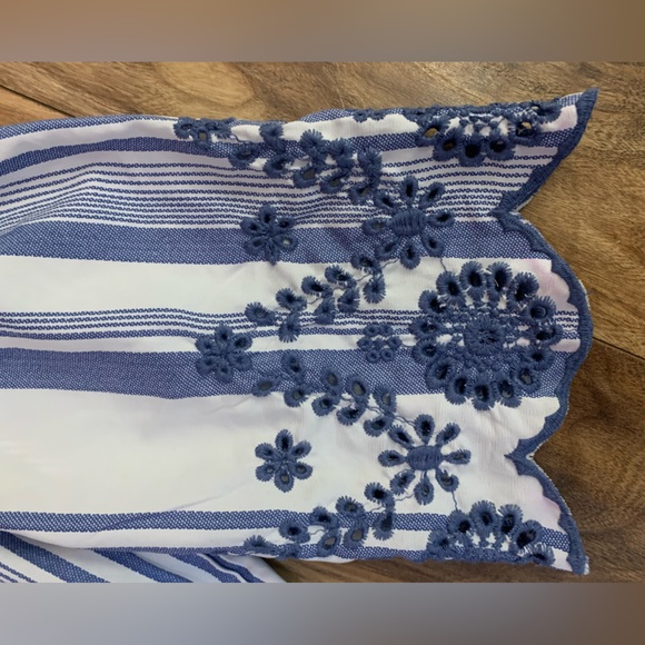 Style House Short Dress with Elastic Waist and Neck, Tie Front Waist Size Large - Picture 2 of 4